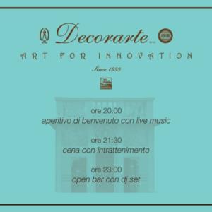 25° ANNIVERSARIO DECORARTE SNC ART FOR INNOVATION 