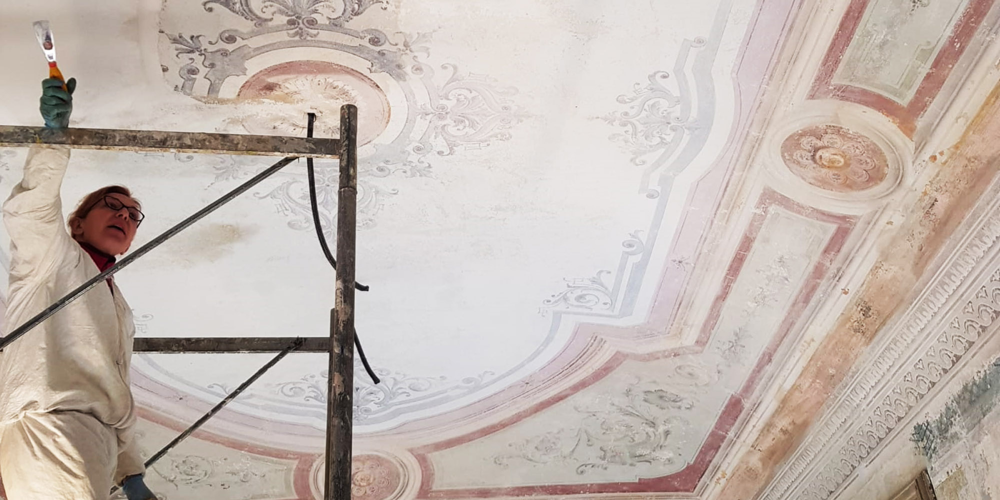 Villa Ceci, Pisa, restauro apparato pittorico
