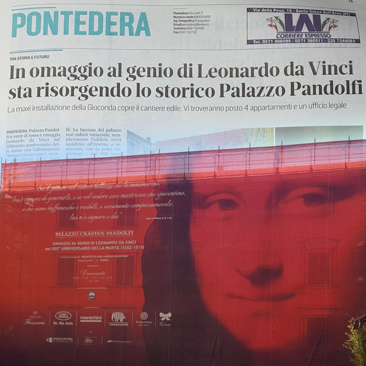 Omaggio al genio di Leonardo da Vinci, Pontedera